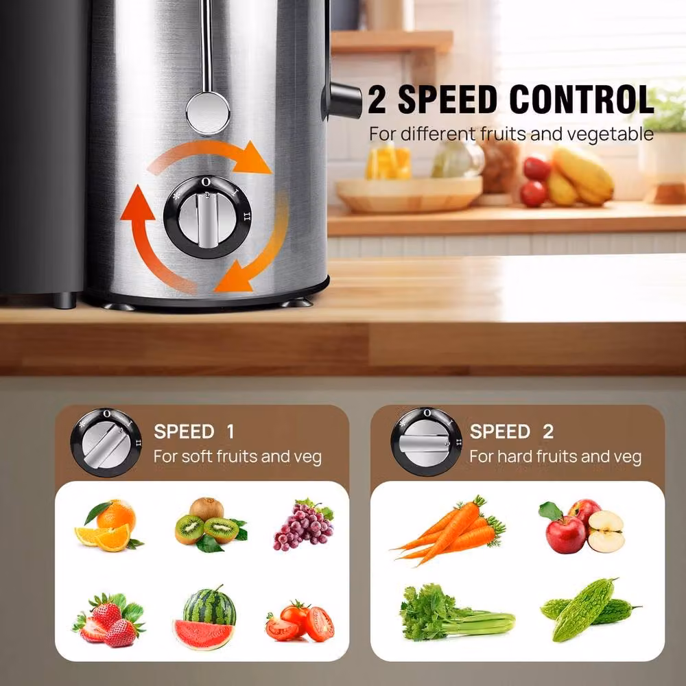 VOGREX Electric Centrifugal Juicer and Fruit and Vegetable Blender in Silver and Multicolour with Stainless Steel Parts – 3