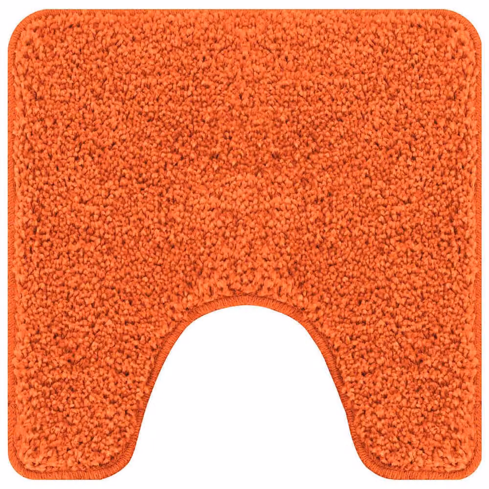 Berkfield Home Modern 2 Piece Non-Slip Orange Cotton Bath Mat Set – 4