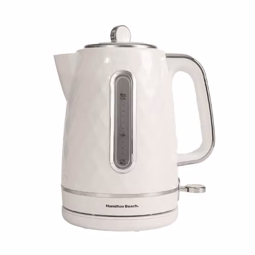Hamilton Beach Diamond Electric Kettle, White, 1.7 l