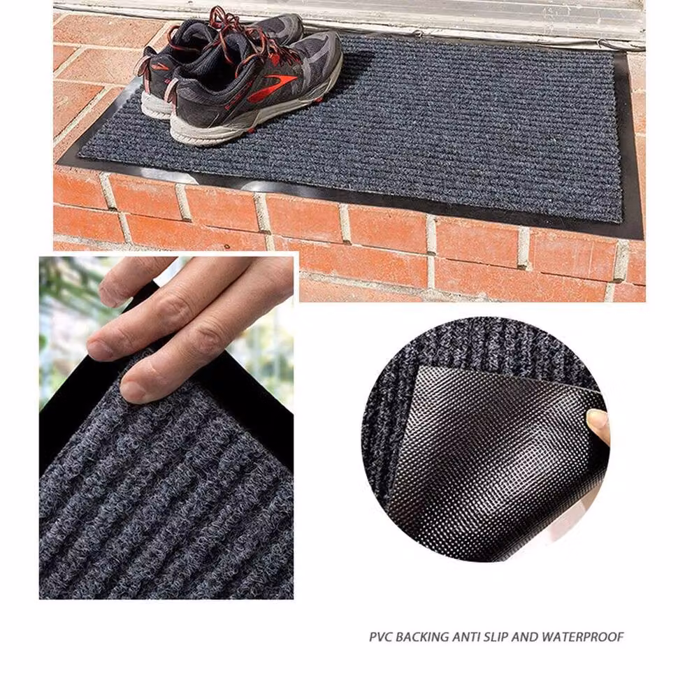 Kelvenix Non-Slip Washable Round Indoor Door Mat in Black, Diameter: 100 cm – 2