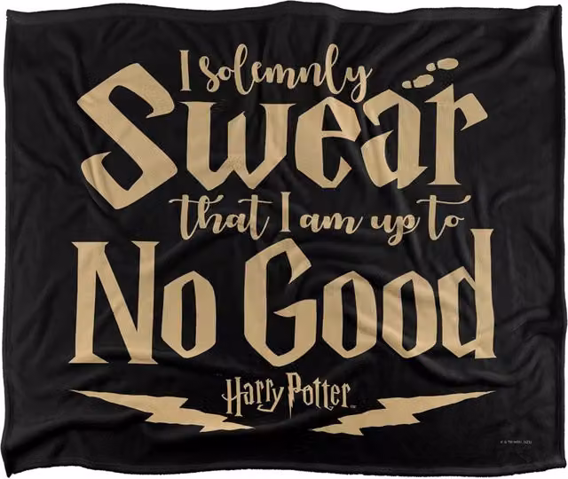 Warner Brothers Harry Potter Fluffy Fleece Throw Blanket in White and Multicolour, W/D/H: 152 x 127 cm – 6
