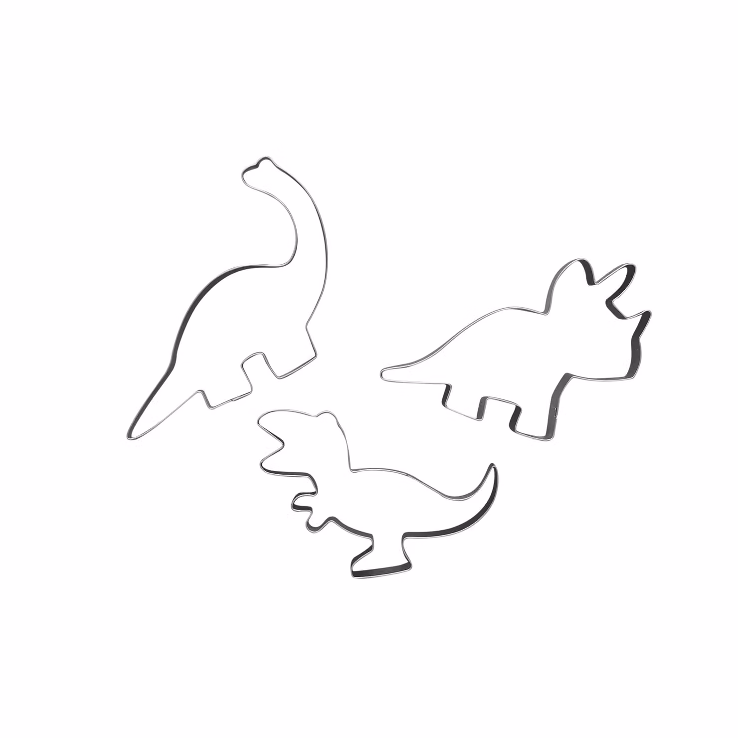 Club Green Multicolour Metal Dinosaur Cookie Cutters, Pack of 3 – 2