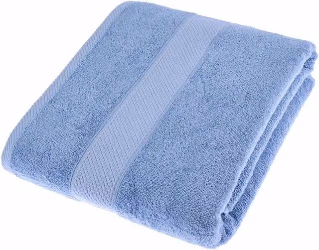 Homescapes Fluffy Turkish Cotton Jumbo Towel in Light Blue