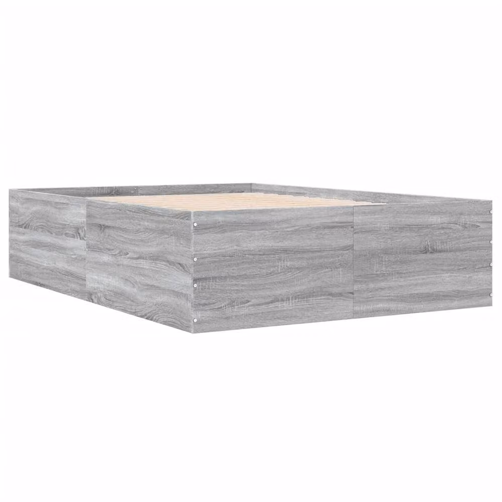 Berkfield Home Modern Bed Frame in Grey, W/D/H: 140 x 45 x 203 cm – 2