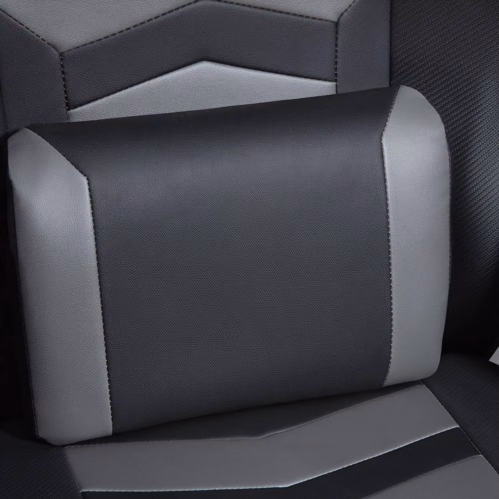 STILVORA Grey Synthetic Leather Massage Recliner Armchair with 360 Degree Swivel Base and Cup Holders – 7
