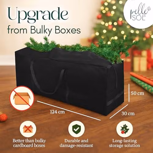 Pelle & Sol Christmas Tree Storage Bag with Handles, Black – 5