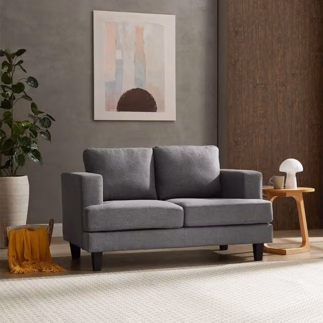 Ember 2 Seater Sofa Range in Dark Grey Linen