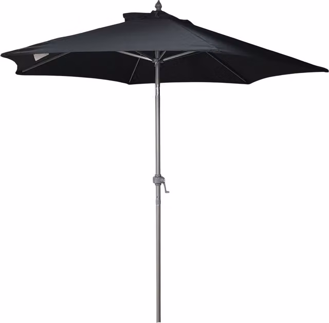 Samuel Alexander 2m Lightweight Aluminium Garden Parasol with Crank Tilt Mechanism in Black and Blue