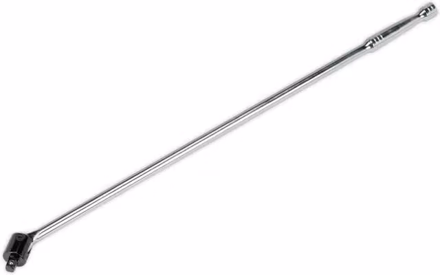 Loops 750mm Breaker Pull Bar with 1/2 inch Square Drive Knuckle and Spring Loaded Socket Retention in Silver and Multicolour