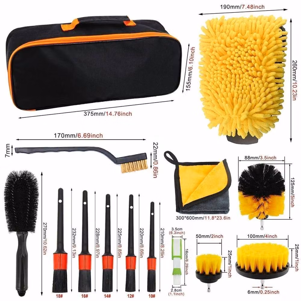 EONLION 122-Piece Brush Kit Cleaning Tool Set in Yellow – 2