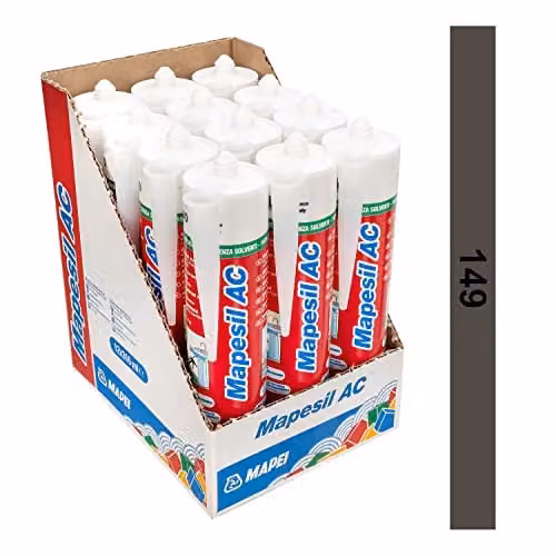Mapei Mapesil AC Mould Resistant Silicone Sealant in Volcano Sand, Pack of 12