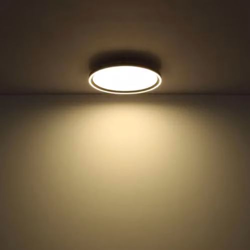 Netlighting Dublin Semi Ceiling Light Grey, Dimmable LED with Remote Control, Diameter: 50 cm – 5