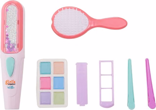 Kidkid Pink and Multicolour Hair Dye Colourful Powder Kit for Kids