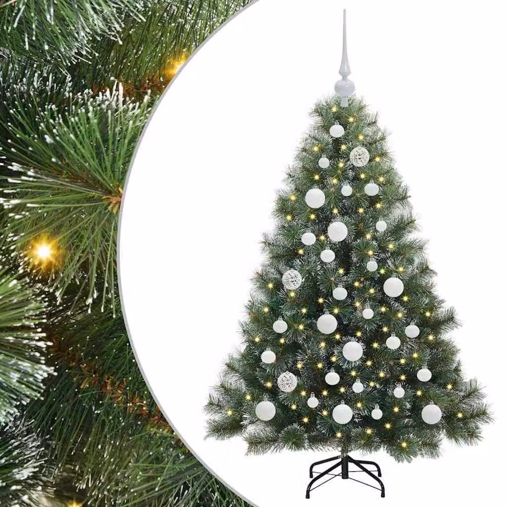 Berkfield Home Artificial Green Christmas Tree with 150 Warm White LEDs, Height: 120 cm – 2