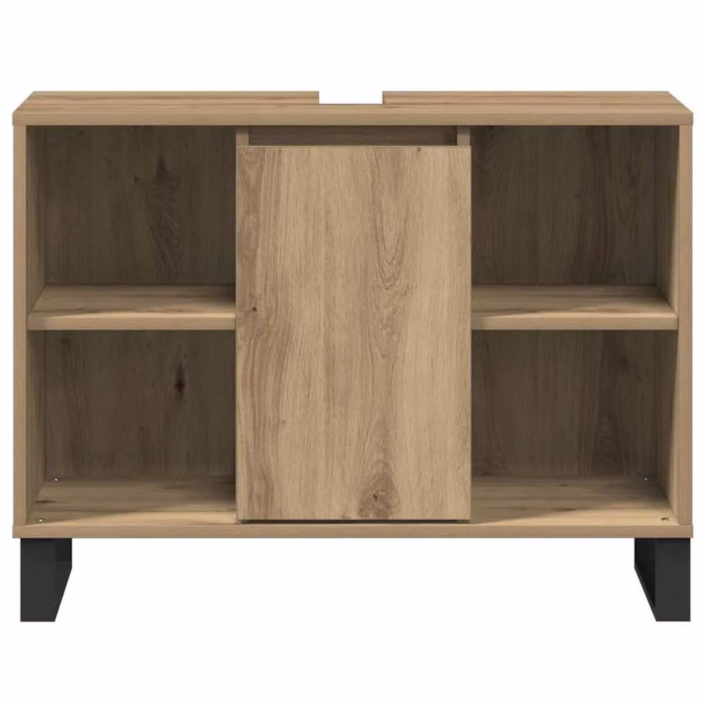 Berkfield Home Modern Artisan Oak Bathroom Vanity in Brown – 4