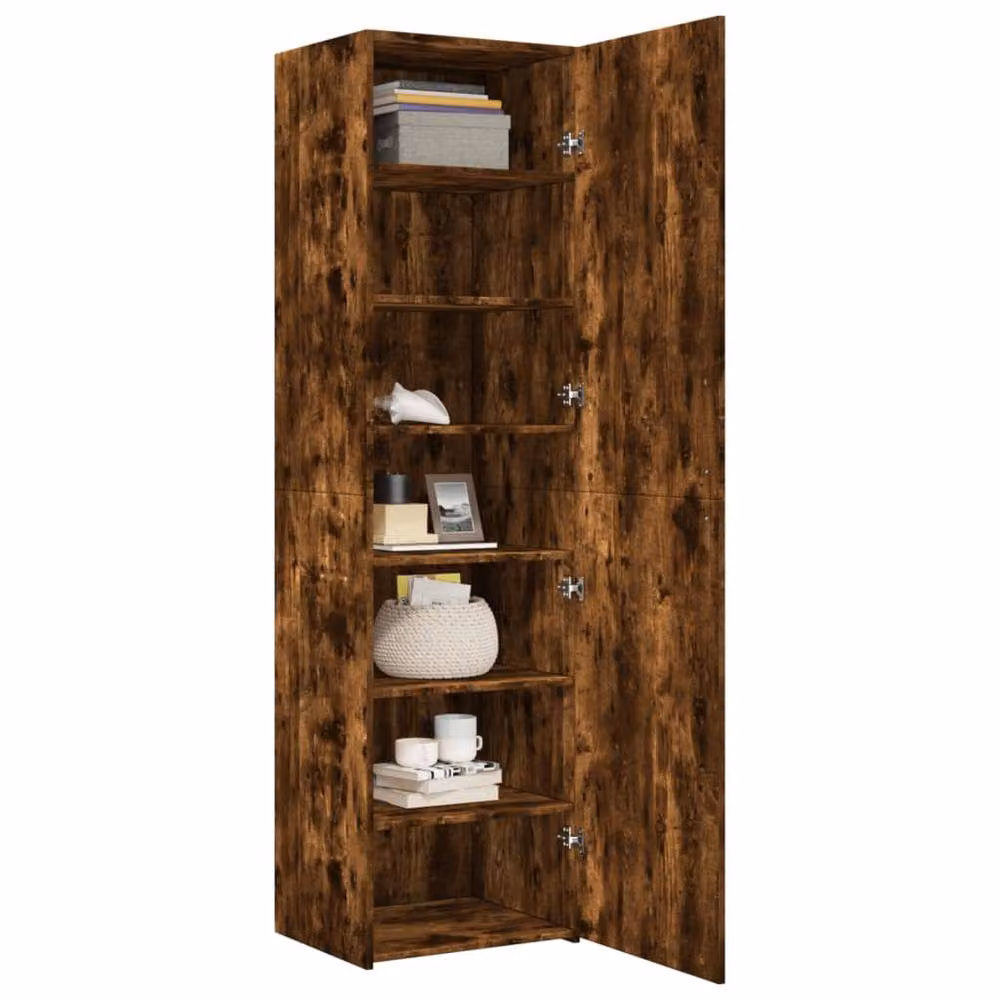 Berkfield Home Smoked Oak Highboard in Brown, W/D/H: 50 x 42.5 x 185 cm – 2