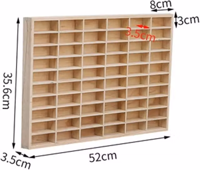 FLAVORA Wooden Car Display Storage in Brown, W: 52 cm, D: 35.6 cm, H: 3.5 cm – 1