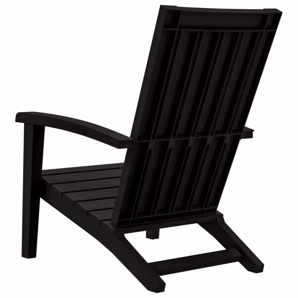 Berkfield Home Garden Adirondack Chair in Black Polypropylene – 5