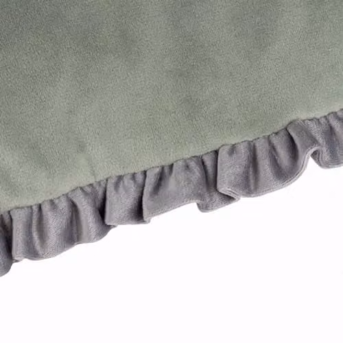 Wylder Tilly Velvet Reversible Rectangular Cushion in Green and Grey, W/H: 50 x 30 cm – 6