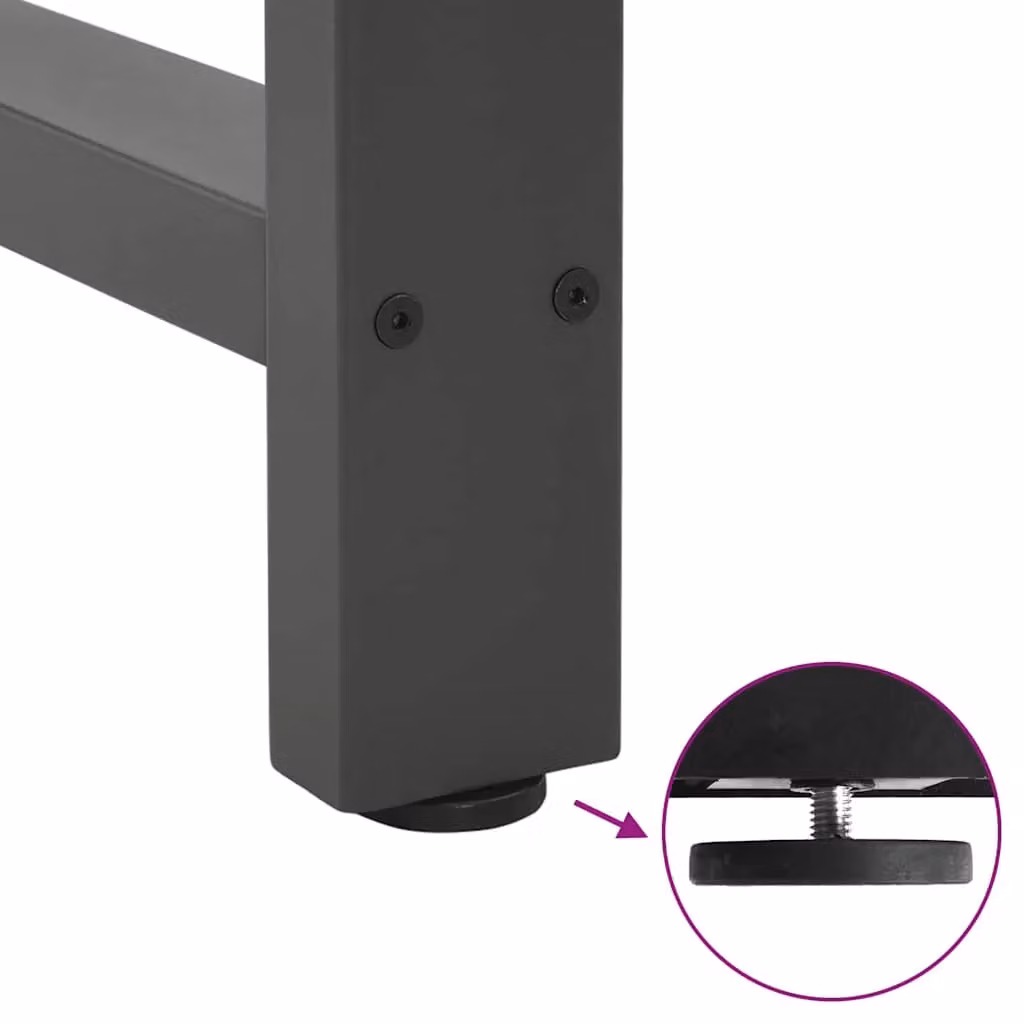 Berkfield Home Steel Coffee Table Legs in Anthracite, 2 Pieces, H: 50 cm, W: 30-31 cm – 4