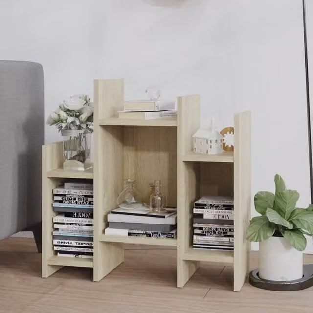 Berkfield Home Sonoma Oak Side Cabinet in Beige, W/D/H: 60 x 26 x 60 cm