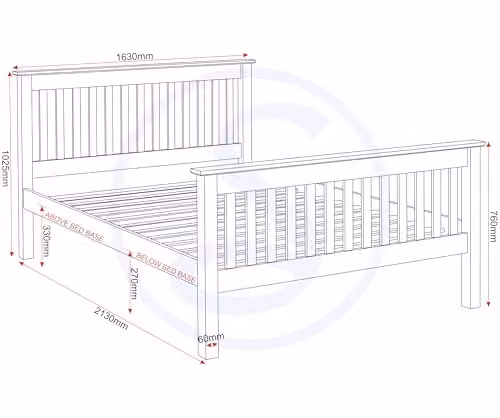 Seconique Monaco King Size Wooden Bed Frame in Grey and Oak Effect, H: 102.5 x W: 180 x D: 200 cm – 3