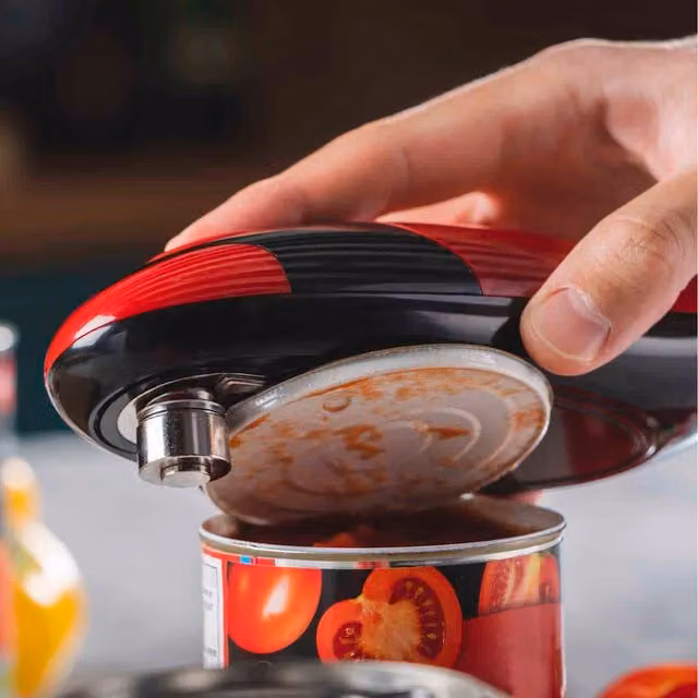 Cooks Professional Automatic Can Opener in Black and Red