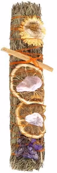 KDMD 9in Ritual Wand Smudge Stick with Rosemary, Lavender and Orange