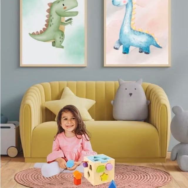 Tooky Toy Multicolour Wooden Shape Sorter