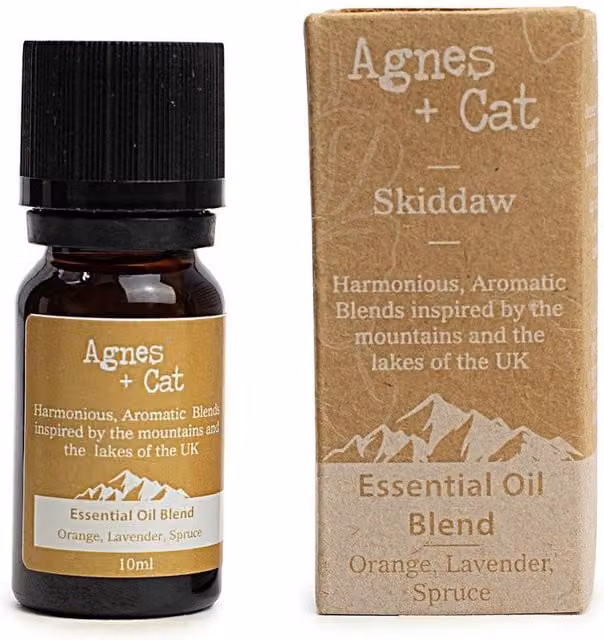 Serenityy A+C Skiddaw Essential Oil Blend with Orange, Lavender and Spruce in an Amber Bottle