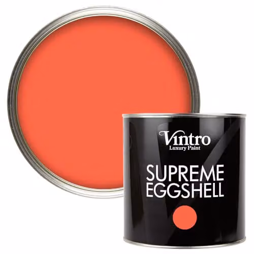 Vintro Matisse Coral Eggshell Paint for Walls, Wood and Trim, Red, 2.5 l