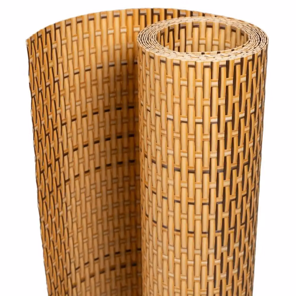 Berkfield Home Poly Rattan Balcony Screen, Light Brown, W: 1000 cm, H: 90 cm – 2