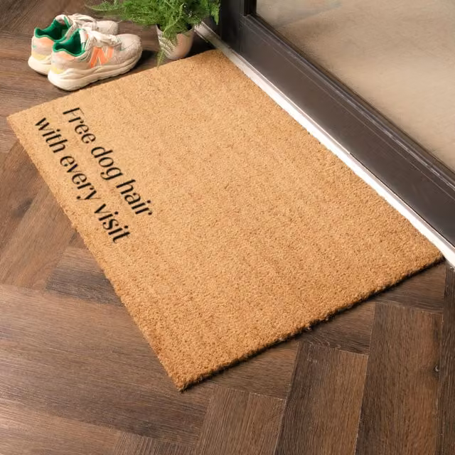 Artsy Mats Brown Coir Doormat with Natural Rubber Backing, W: 90 cm, D: 60 cm – 1