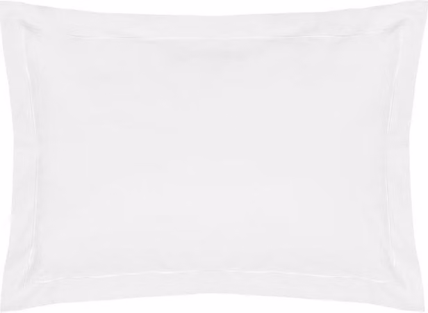 Belledorm Easy Care 200 Thread Count Cotton Polyester Percale Oxford Pillowcase in White