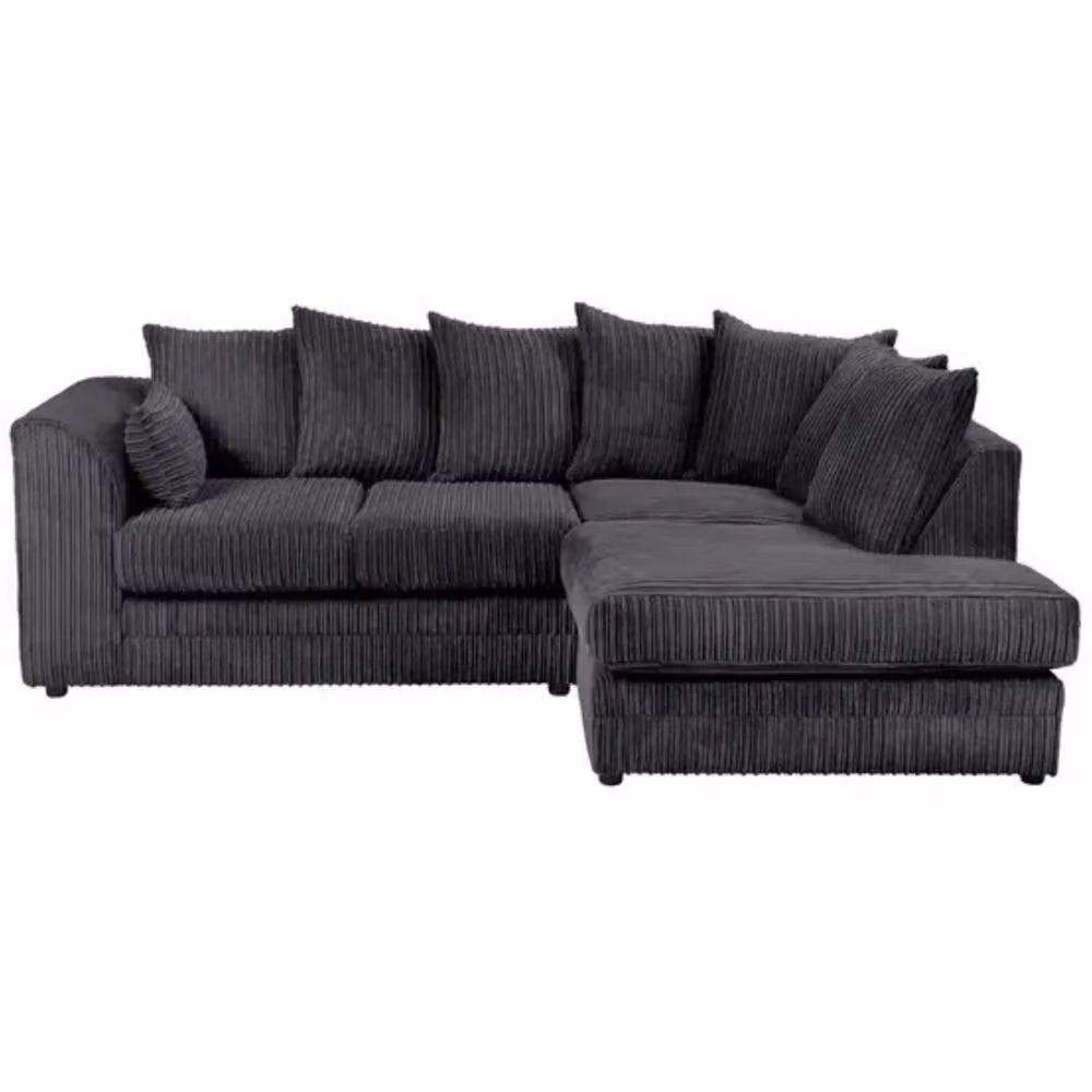 Snug Furniture Birmingham Ltd Camden Right Hand Corner Sofa Set in Black Jumbo Cord – 2