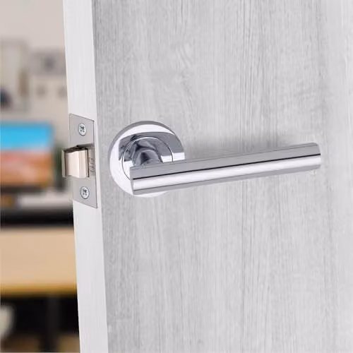 Golden Grace Straight T-Bar Door Handles in Polished Chrome, 4 Pairs – 2