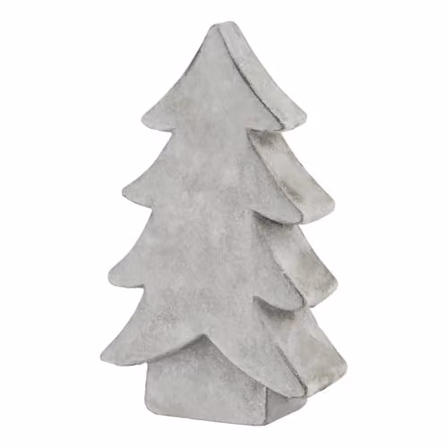 Love Lace Athena Stone Tabletop Christmas Tree in White and Grey