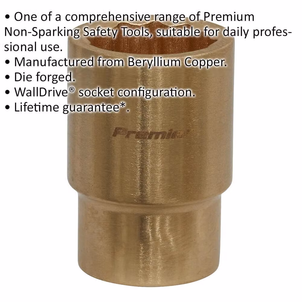 Loops 21mm Non-Sparking WallDrive Socket 1/2 inch Square Drive in Gold Beryllium Copper – 2