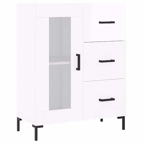 vidaXL Modern High Gloss White Sideboard W/D/H: 69.5 x 34 x 90 cm – 1