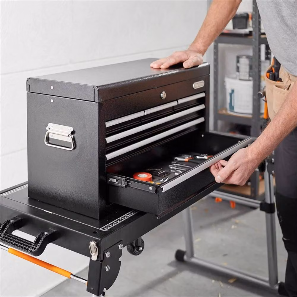 Nordara Portable Tool Chest Cabinet with Carry Storage Drawers in Black, W/D: 52 x 52 cm – 4
