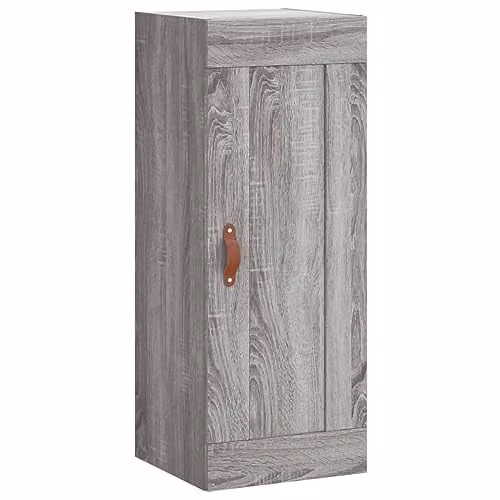 vidaXL Wall Mounted Cabinet in Grey, W/D/H: 34.5 x 34.0 x 90.0 cm