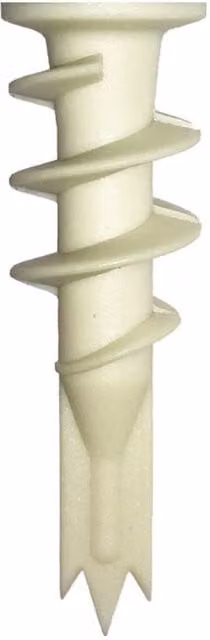 JCP White Nylon Plasterboard Cavity Anchor Self-Drill Fixing, Box of 100, 4.5 x 30 mm