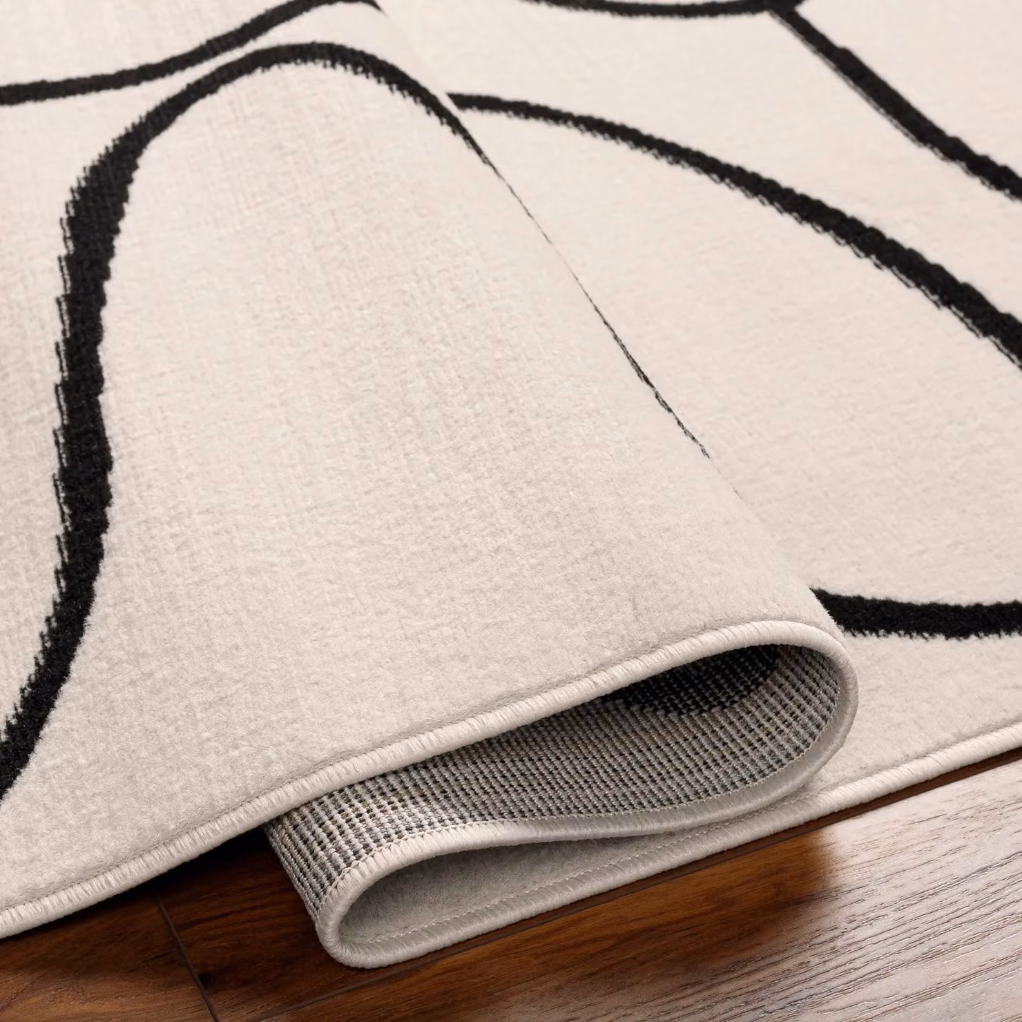Livabliss Pisa Modern Geometric Rug in Beige, White and Black, W: 130 cm, L: 190 cm – 3
