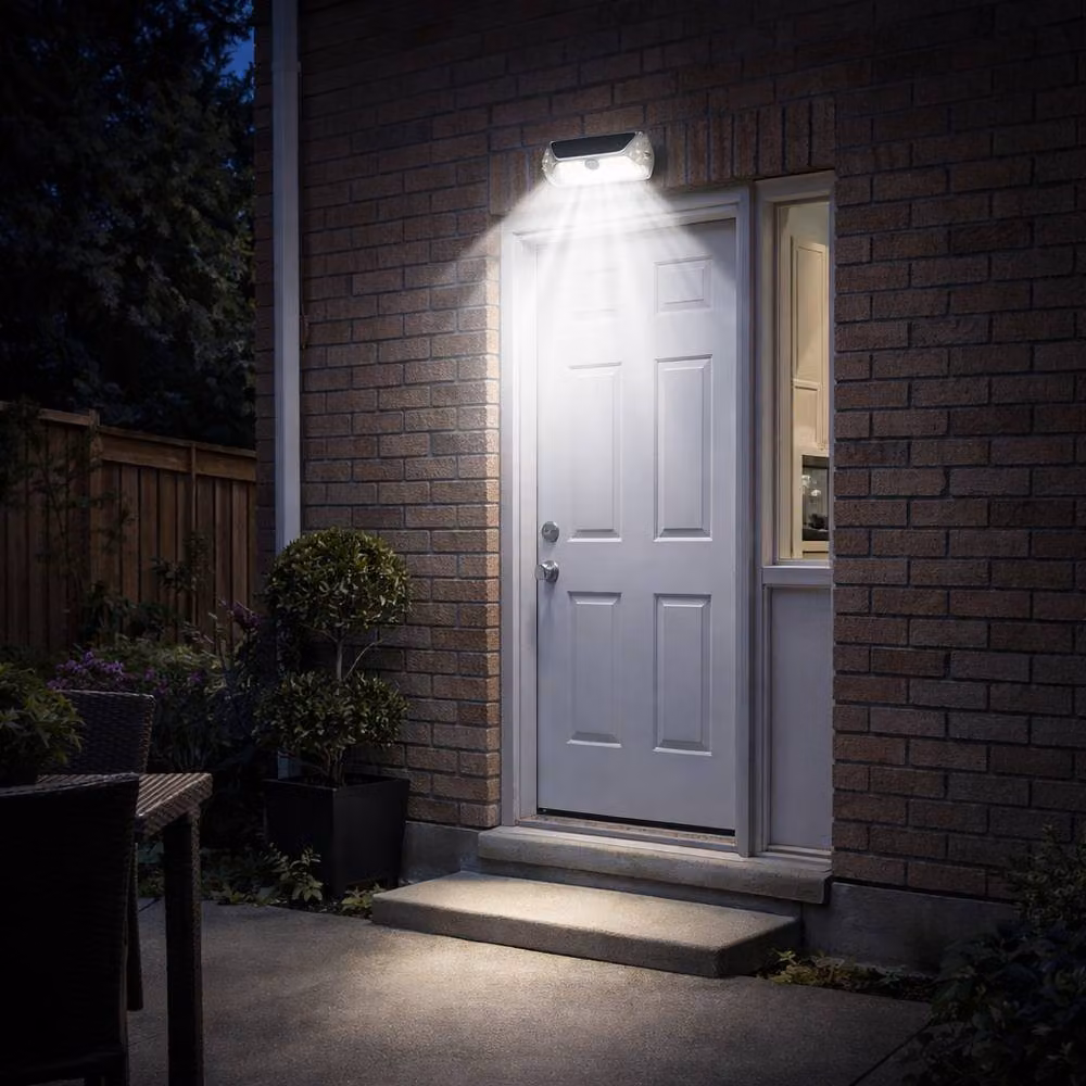 Gardenwize Solar Powered LED Motion Sensor Wall Light in White and Transparent – 5
