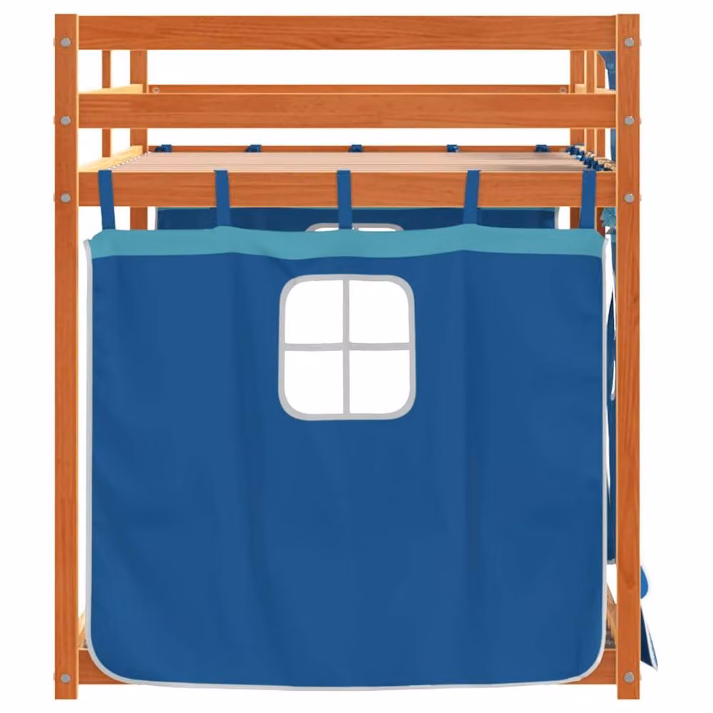 Berkfield Home Blue Rustic Solid Wood Pine House Frame Bunk Bed W/D/H: 90 x 200 cm – 3