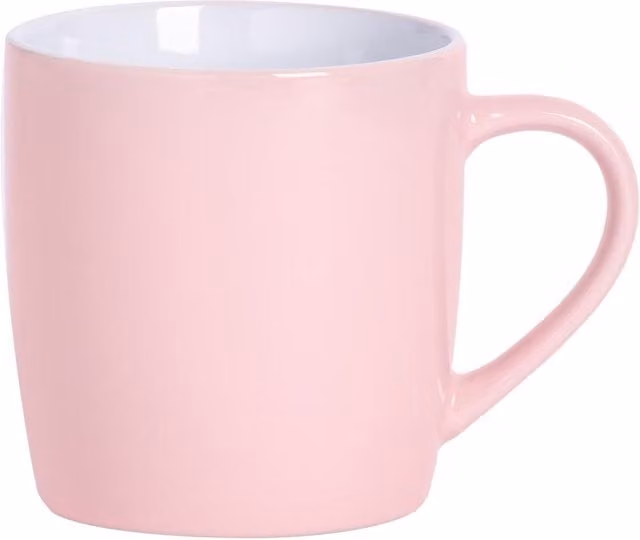 Argon Tableware Pink Stoneware Coffee Mug, 340 ml
