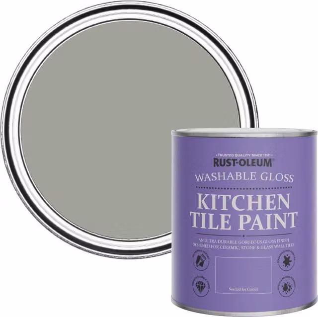 Rust-Oleum Water-Based Kitchen Tile Paint in Gloss Finish, Green, 0.75 l