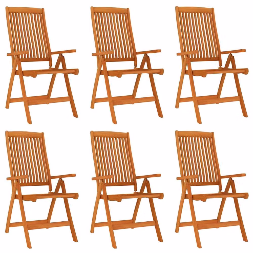 Berkfield Home 7 Piece Rustic Solid Wood Eucalyptus Garden Dining Set in Brown – 4