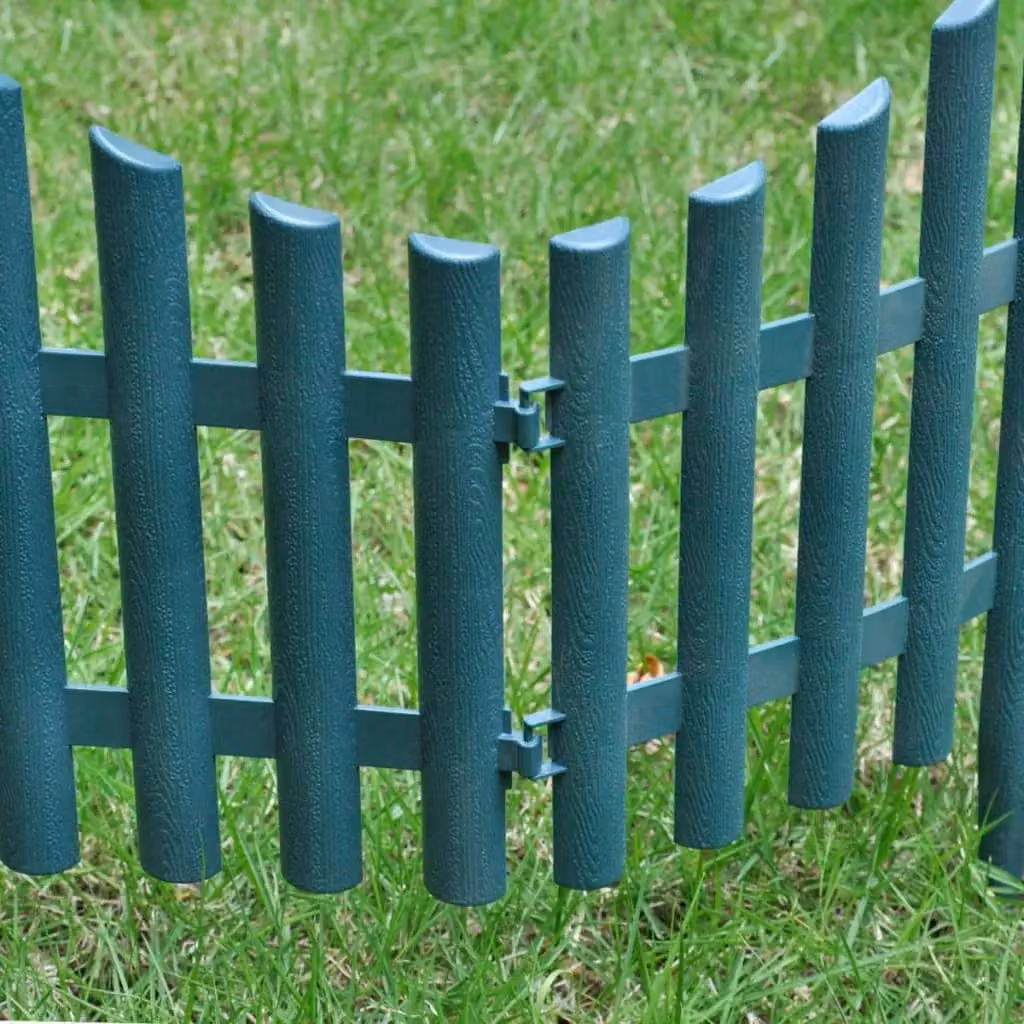 Berkfield Home 17 Piece Green Plastic Lawn Dividers, 10 m – 4