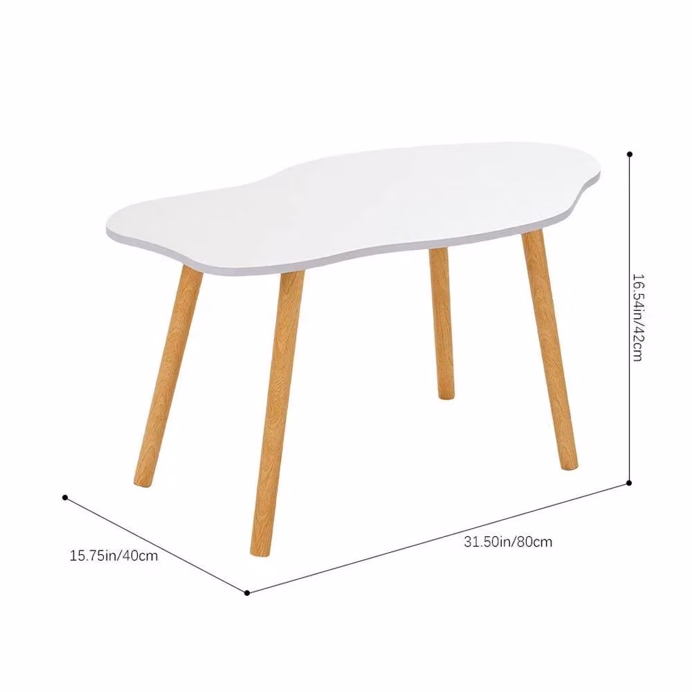 Spetlek Modern Oval Coffee Table in White, W: 100 cm, D: 60 cm – 2